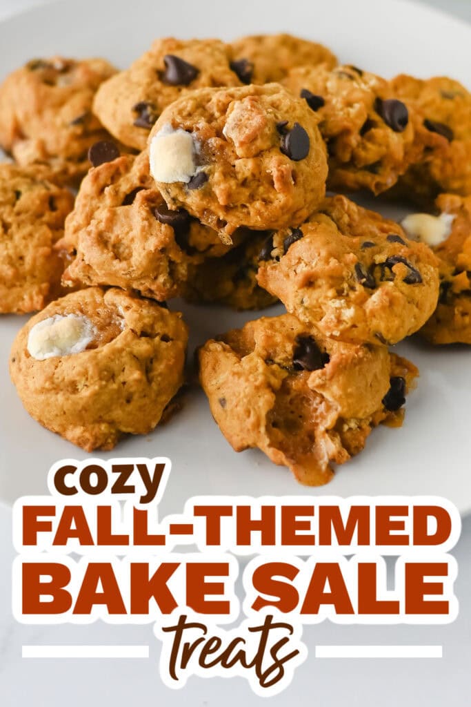 Fall Bake Sale Treats- Soft Pumpkin S'mores Cookies copy