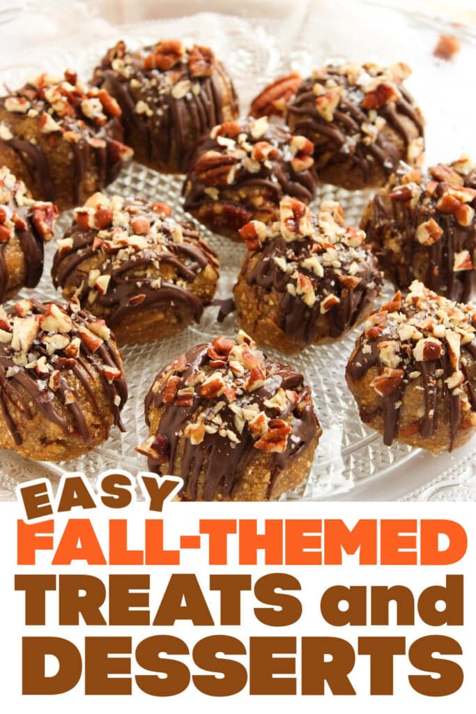 Fall Treats and Desserts- Chocolate-Dipped Pecan Pie Balls
