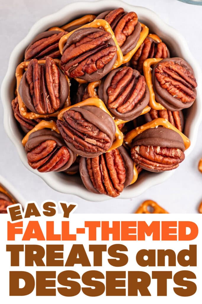 Fall Treats and Desserts- Crunchy Pecan Rolo Pretzels