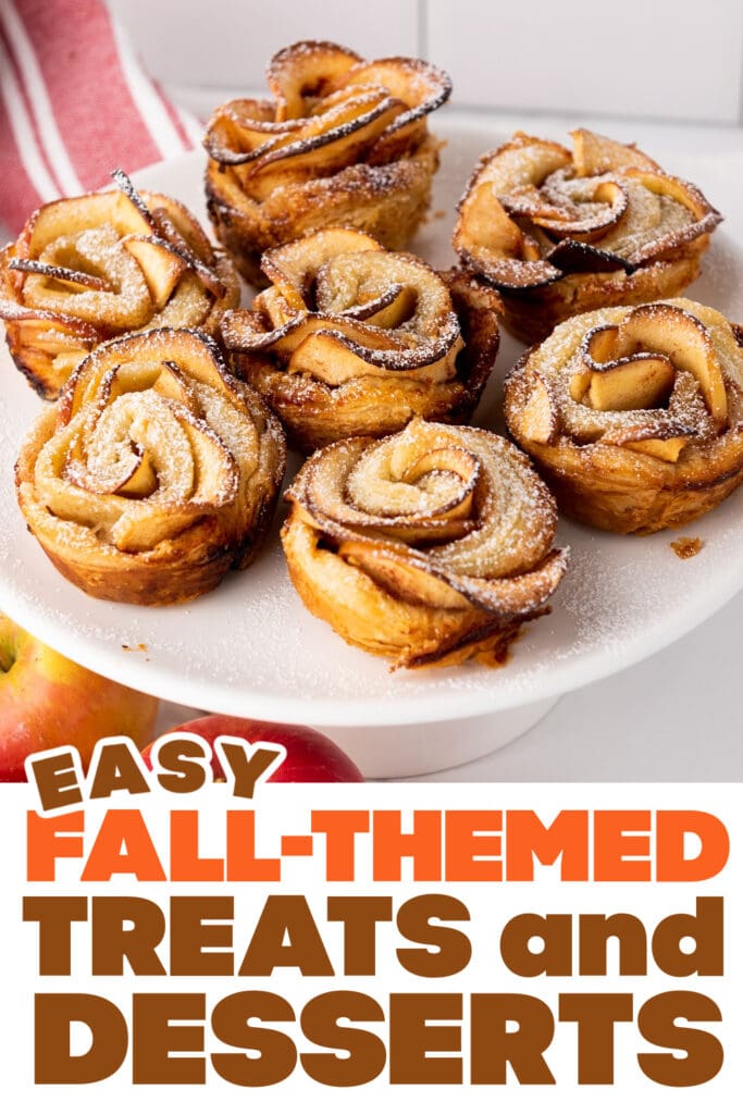 Fall Treats and Desserts-Sweet Baked Apple Roses with Cinnamon