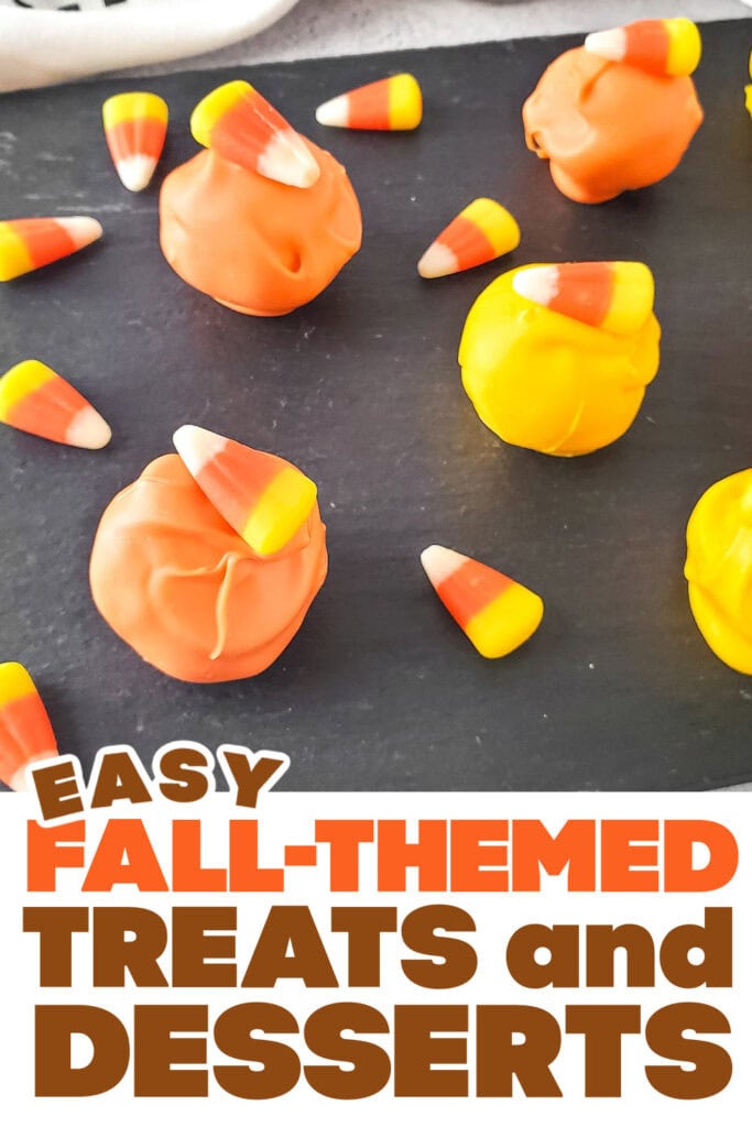 Fall Treats and Desserts- Sweet Candy Corn Oreo Truffles
