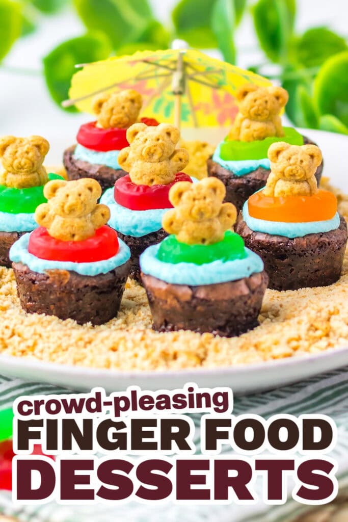 Finger Food Desserts-Beach Brownie Cups