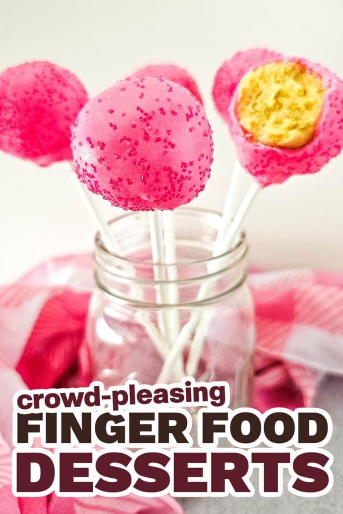 Finger Food Desserts-DIY Pink Cake Pops