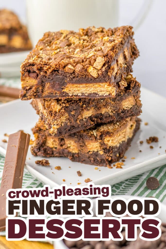 Finger Food Desserts-Kitkat Brownies