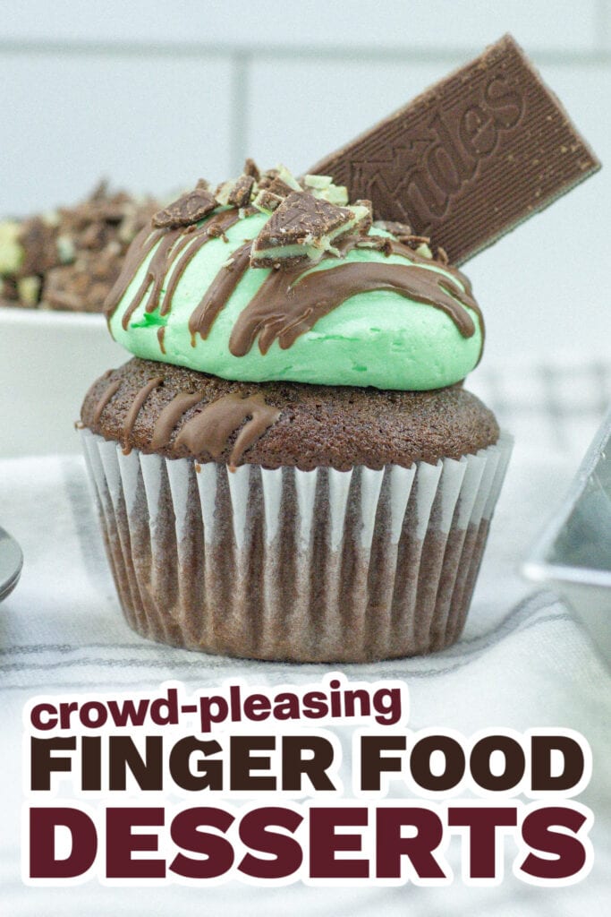 Finger Food Desserts-Mint Chocolate Cupcakes
