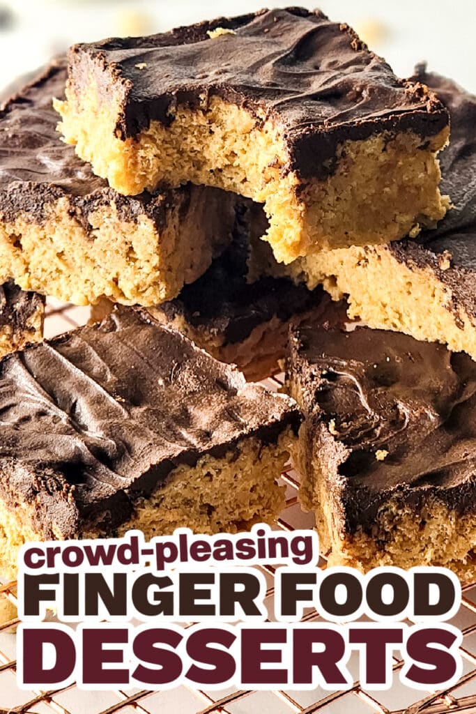 Finger Food Desserts-Peanut Butter Chocolate Rice Krispie Treats