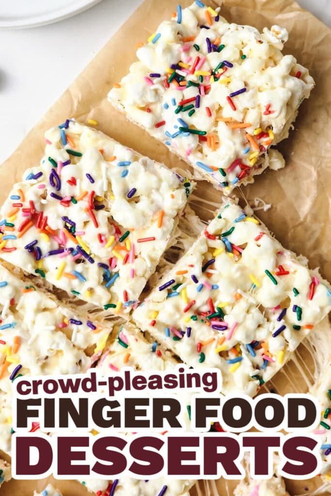 Finger Food Desserts-Popcorn Marshmallow Treats
