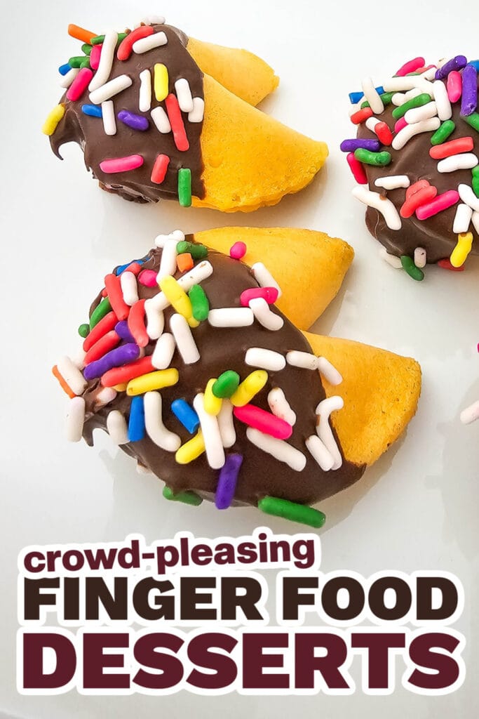 Finger Food Desserts-Rainbow Sprinkle Fortune Cookies