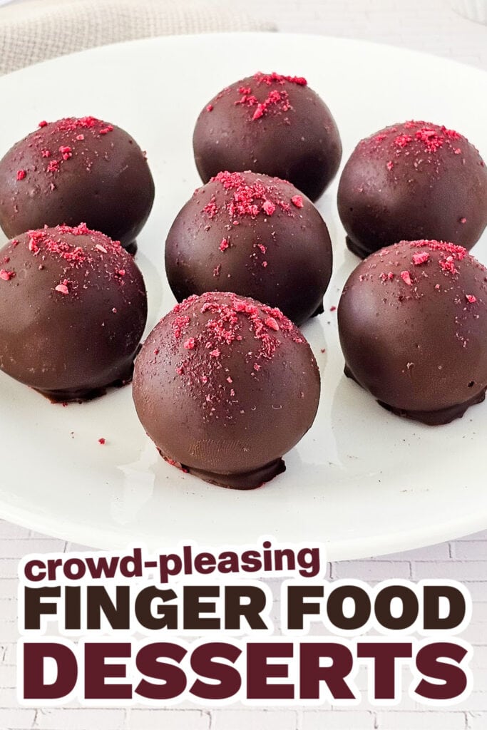 Finger Food Desserts-Raspberry Chocolate Truffles