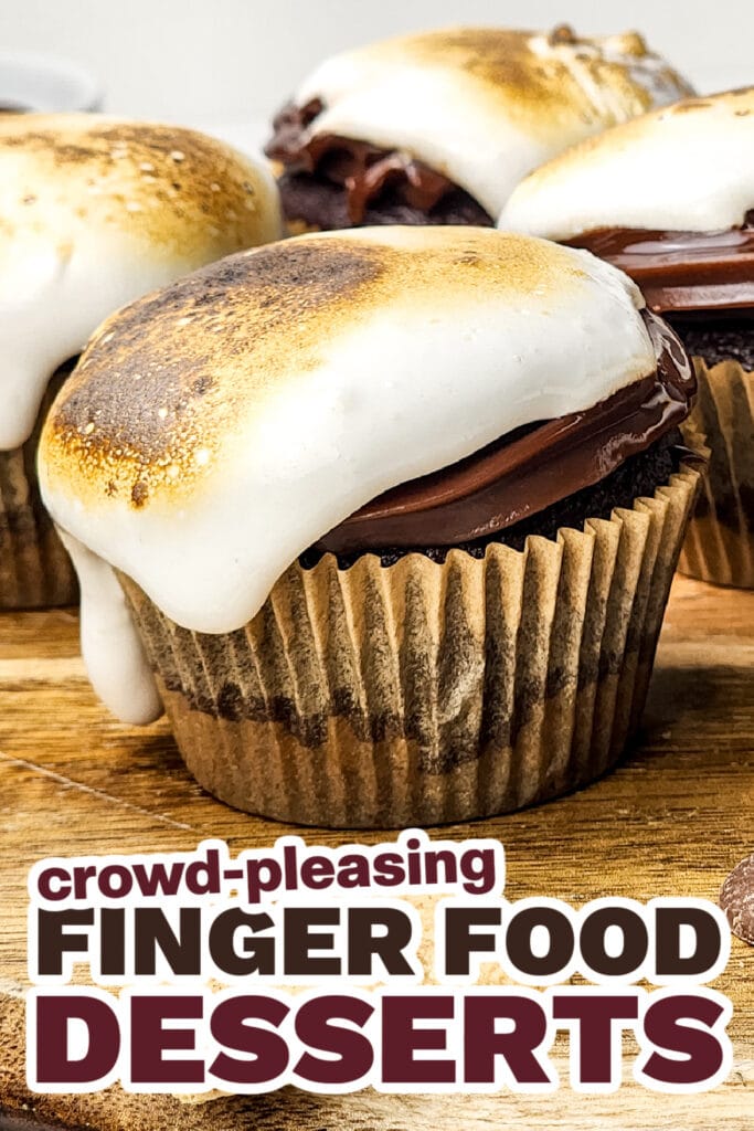 Finger Food Desserts-S’mores Cupcakes