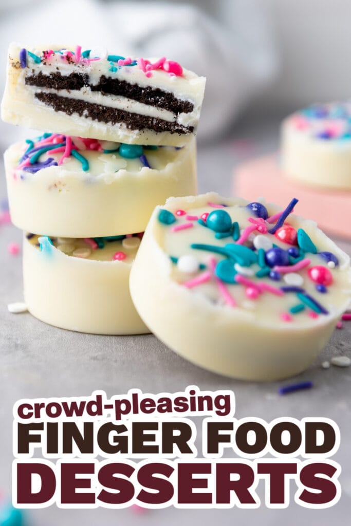 Finger Food Desserts-white Chocolate Covered Oreos
