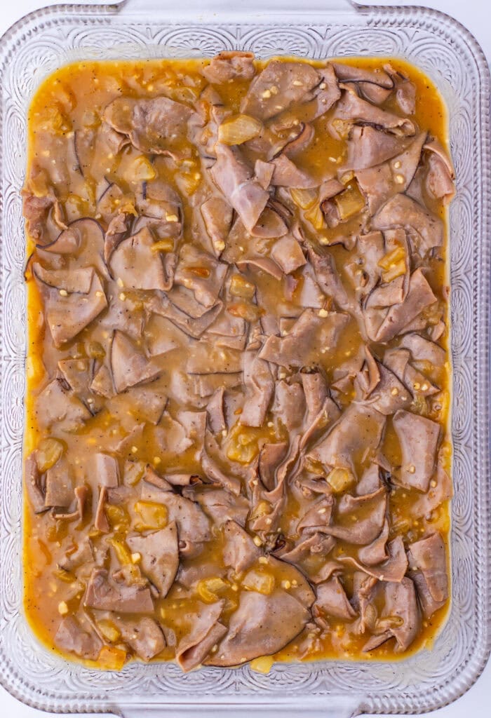 French Dip Biscuit Casserole Process Photo