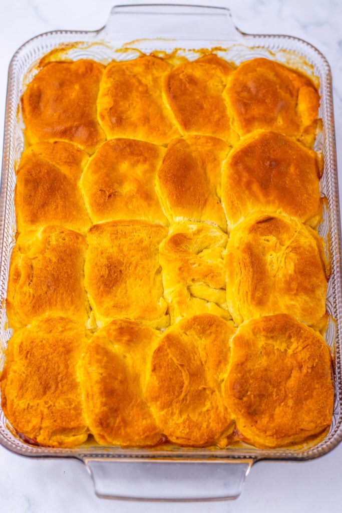 French Dip Biscuit Casserole Process Photo