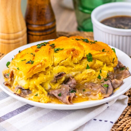 French Dip Biscuit Casserole