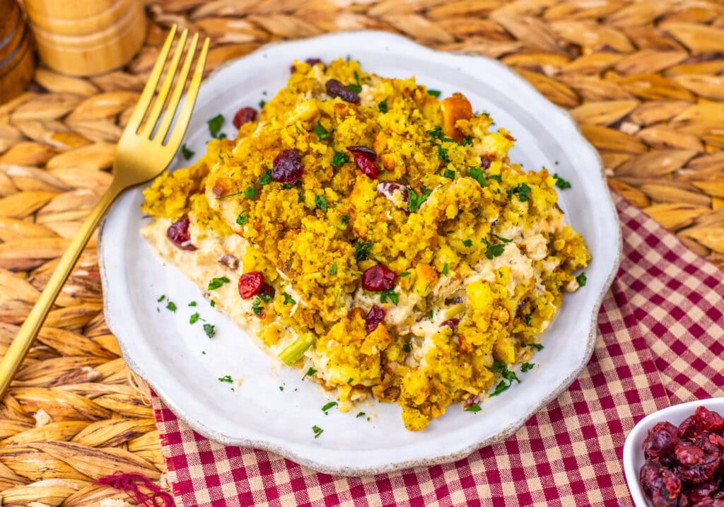 Harvest Chicken And Stuffing Bake