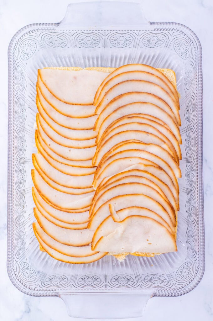 Hot Honey Apple Cheddar Turkey Sliders Process Photo