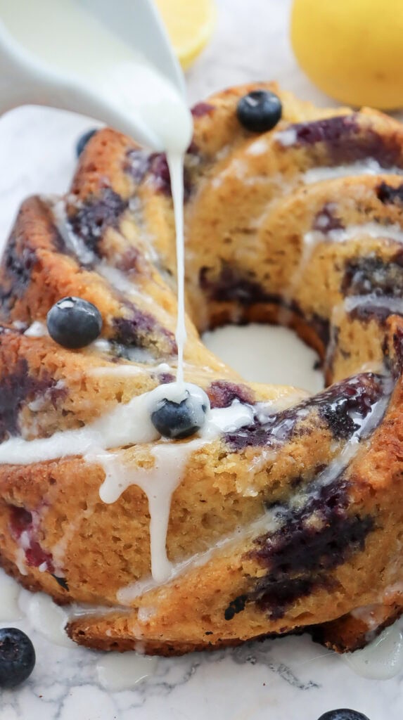 Lemon Blueberry Bundt Cake Process Photo