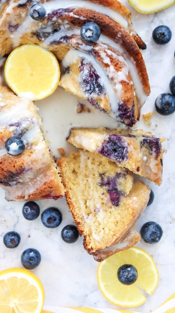 Lemon Blueberry Bundt Cake Process Photo