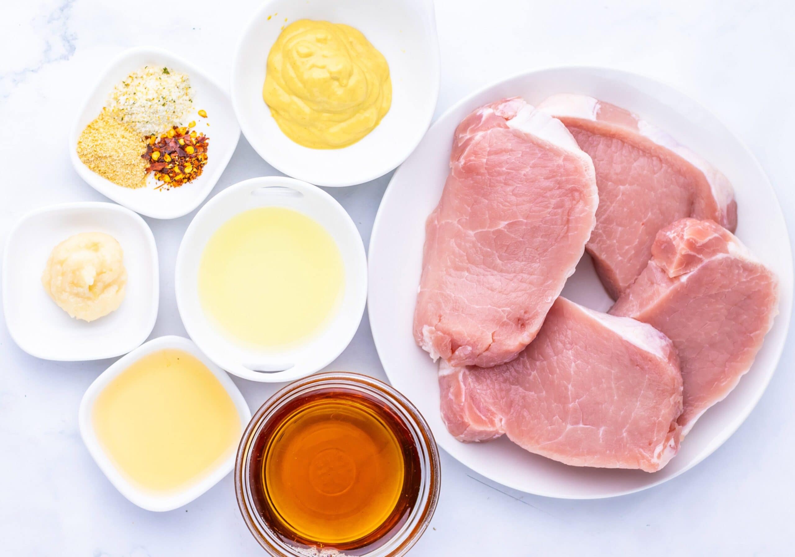 Maple Dijon Pork Chops Process Ingredients
