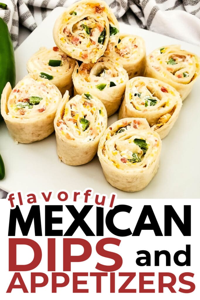 Mexican-Inspired Dips and Appetizers-Jalapeño Popper Pinwheels