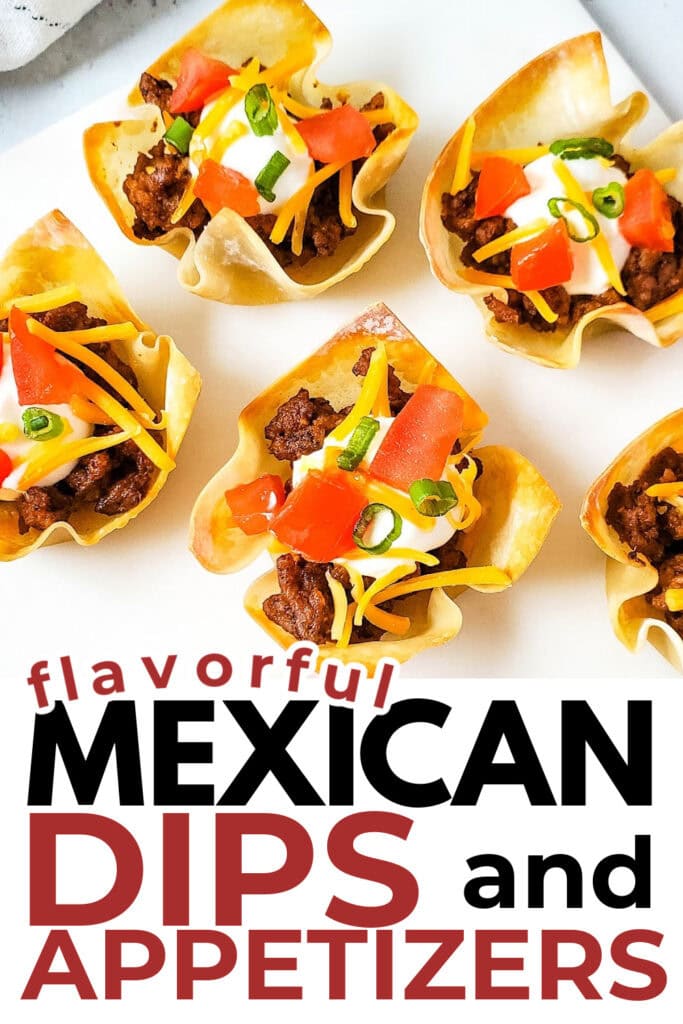 Mexican-Inspired Dips and Appetizers-Taco Wonton Cups