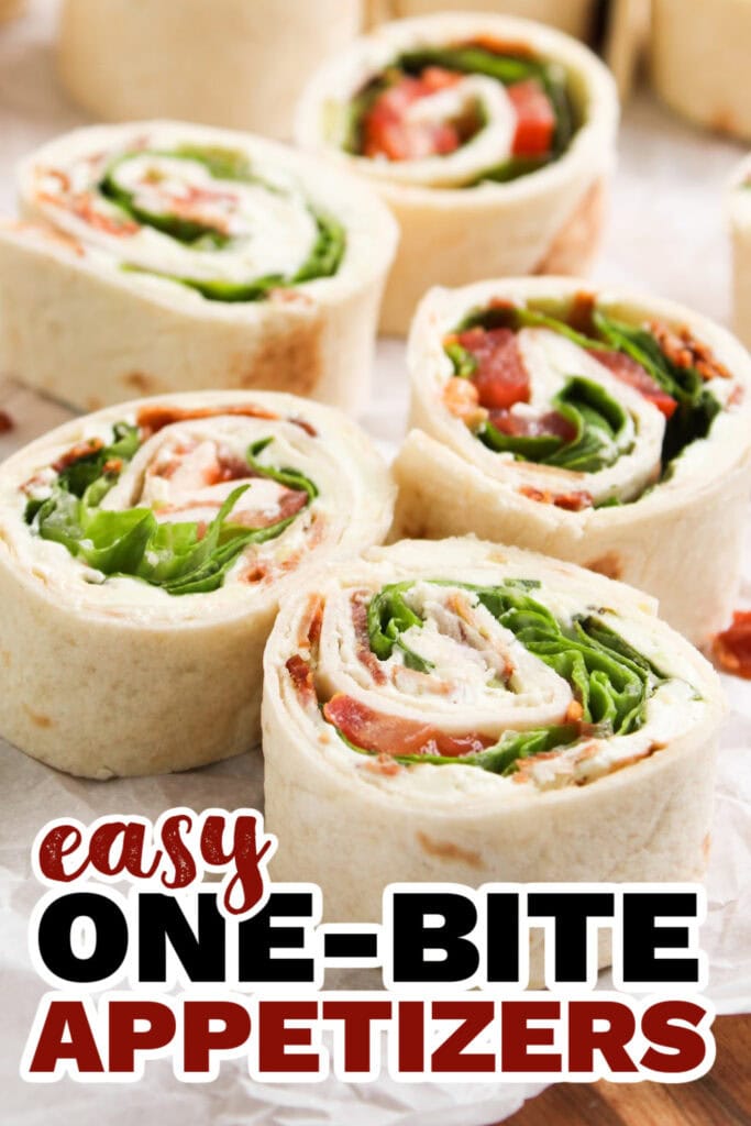 One Bite Appetizers- BLT Pinwheel Sandwiches