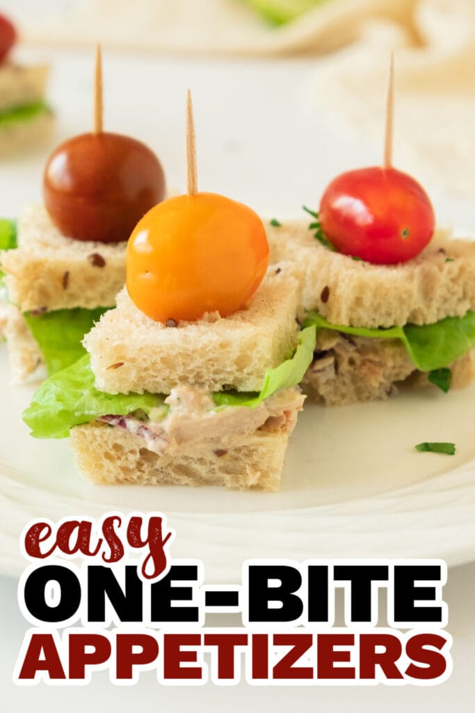 One Bite Appetizers- Classic Tuna Tea Sandwiches