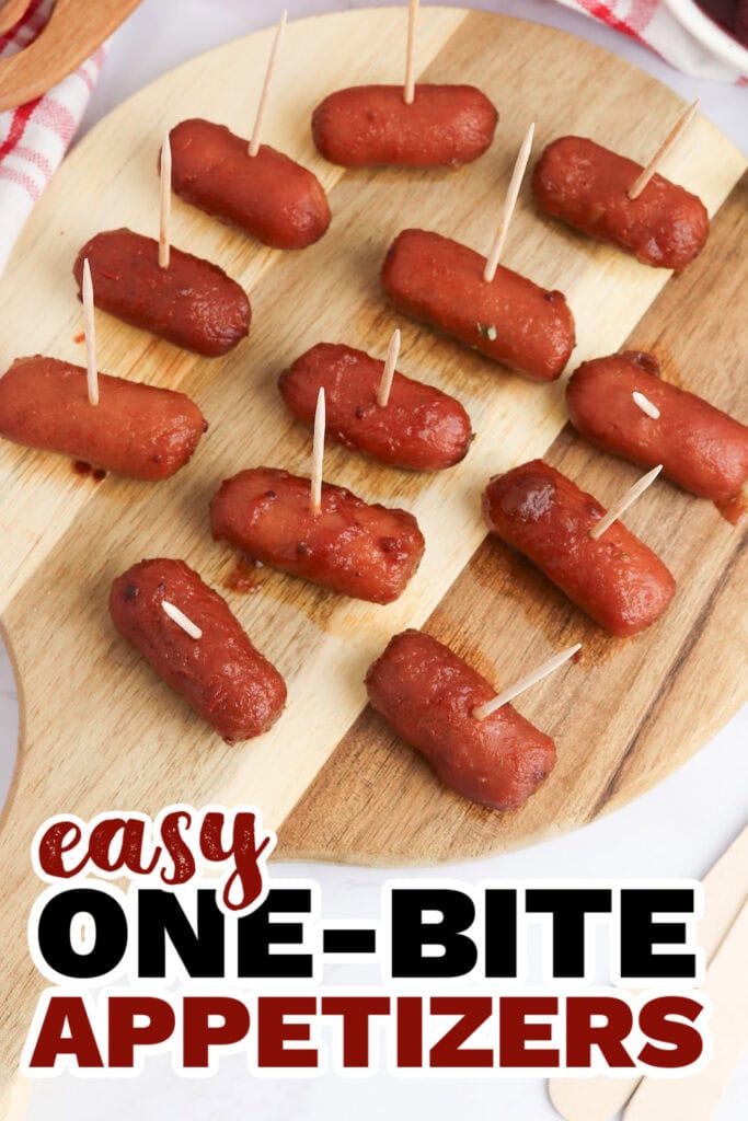 One Bite Appetizers-Cranberry Cocktail Sausages