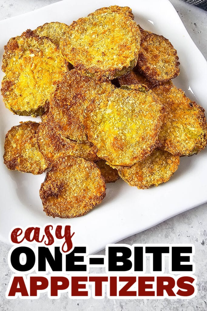 One Bite Appetizers-Crispy Air Fryer Pickle Chips