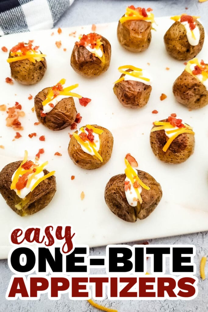 One Bite Appetizers- Loaded Mini Baked Potato Bites
