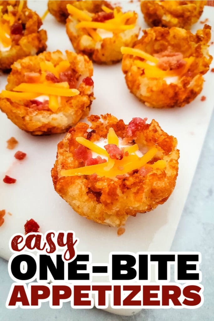 One Bite Appetizers-Loaded Tater Cups