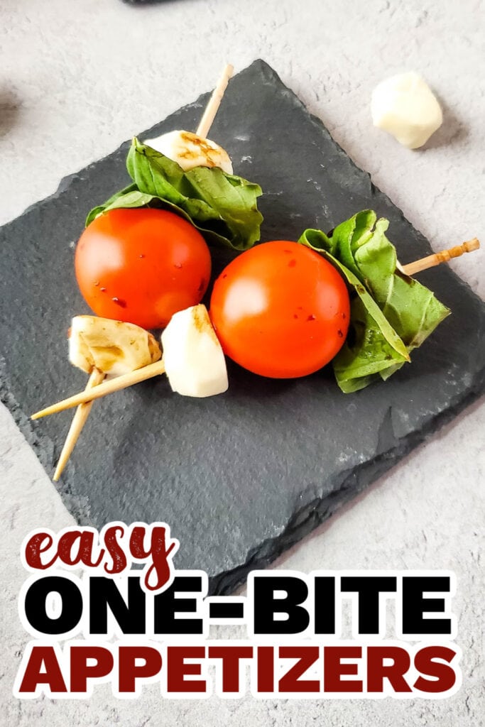 One Bite Appetizers-Luxurious Caprese Skewers