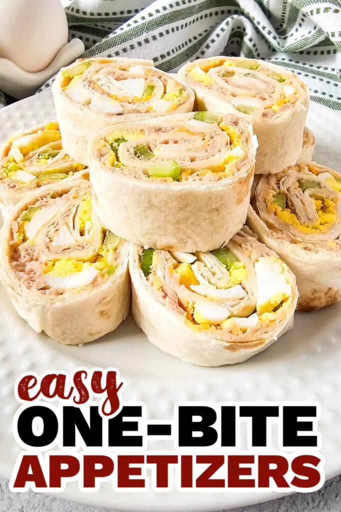 One Bite Appetizers-Tuna Salad Pinwheels