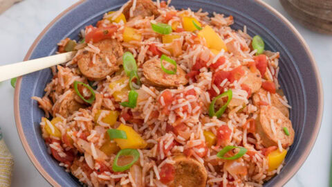 One pot Cajun Chicken Sausage and Rice Casserole featured image copy