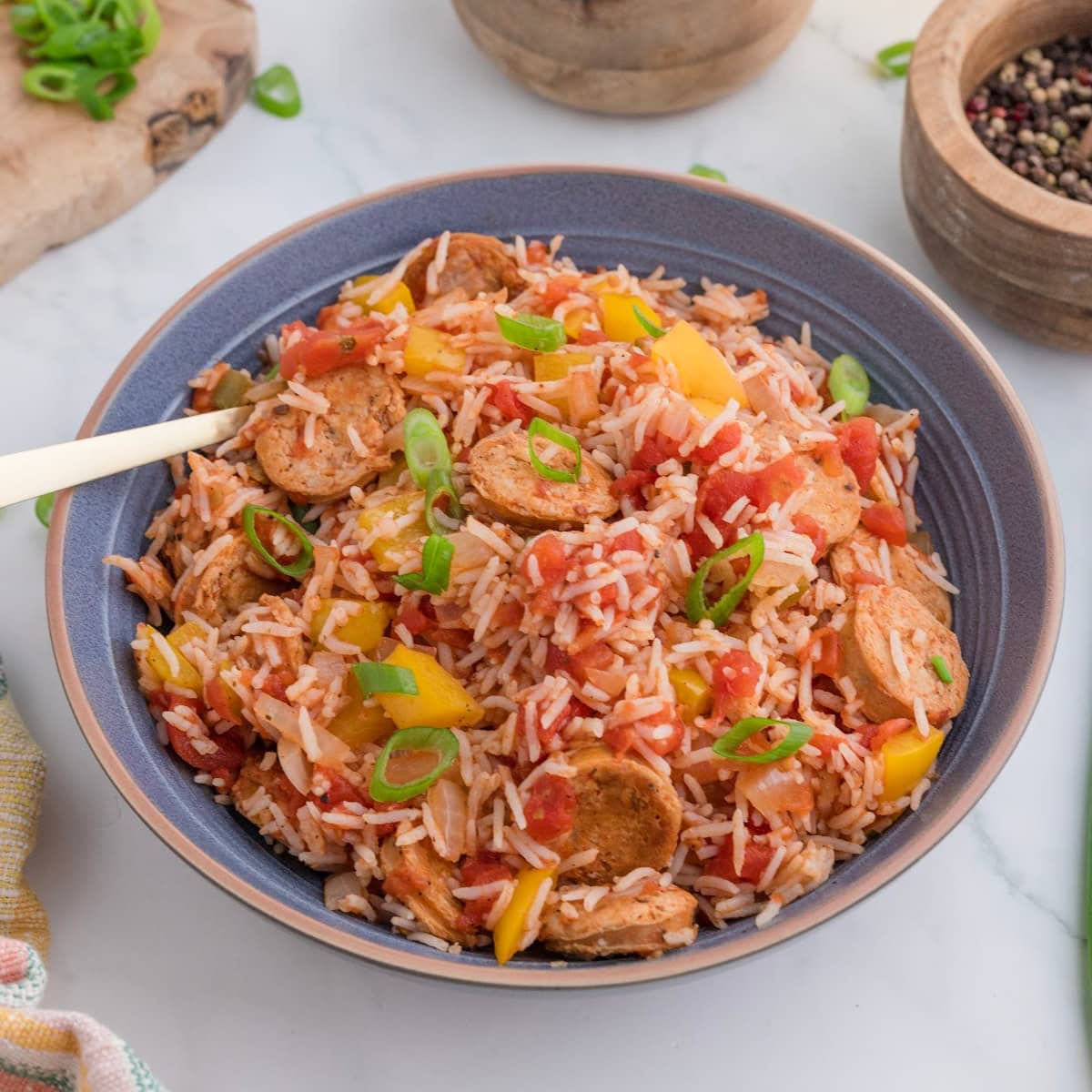 One pot Cajun Chicken Sausage and Rice Casserole featured image copy