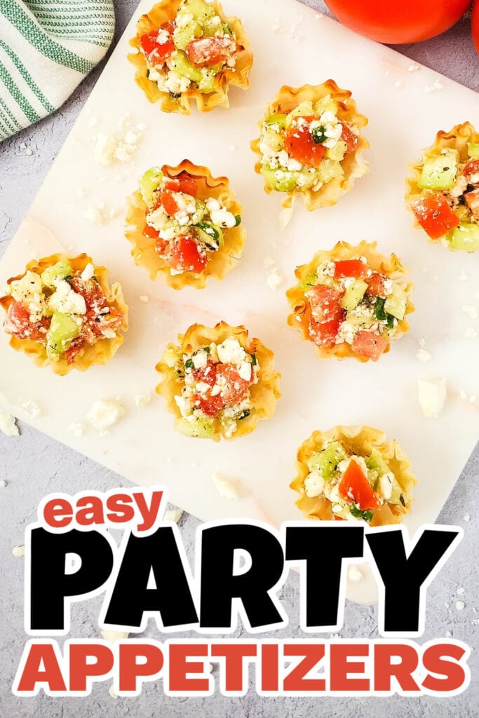 Party Food Appetizers-15-Minute Mediterranean Feta Bites