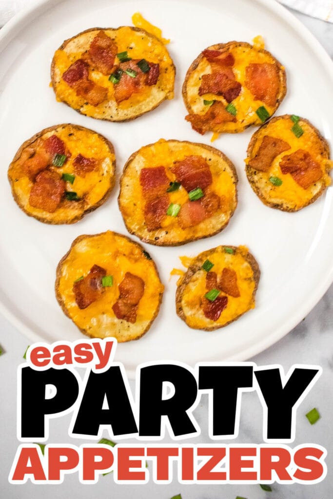 Party Food Appetizers-Air Fryer Bacon and Cheese Potato Slices
