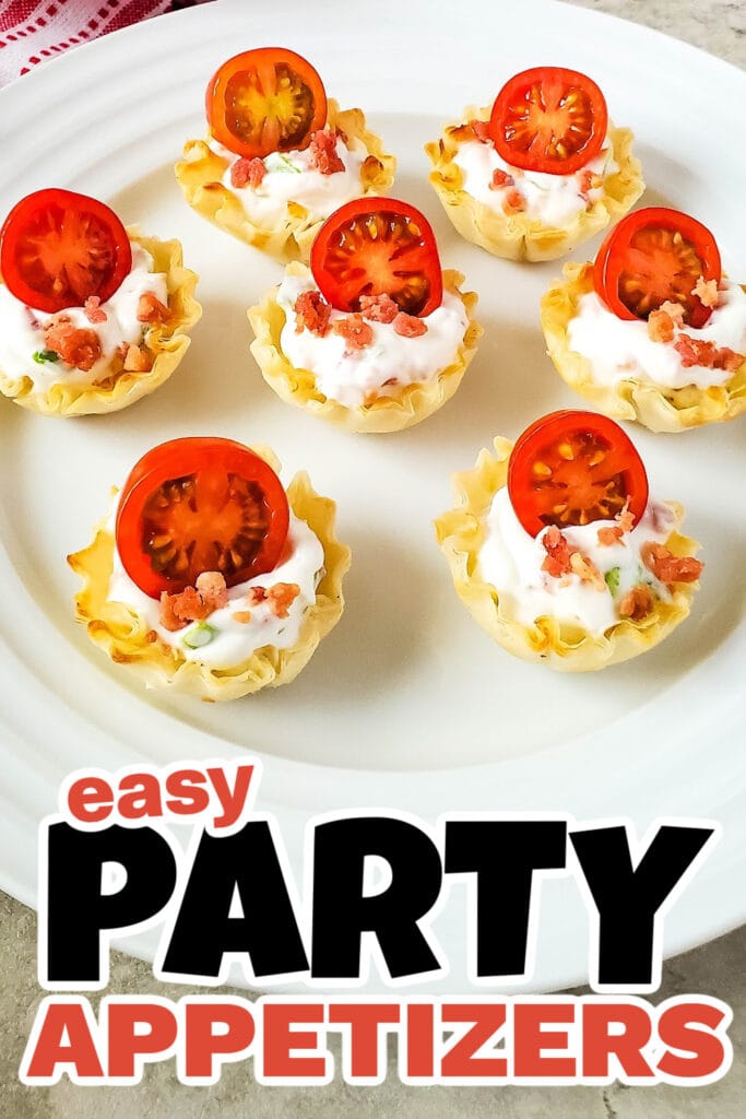 Party Food Appetizers-BLT Phyllo Party Bites