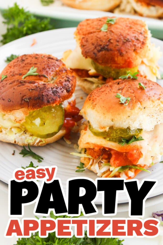 Party Food Appetizers-Buffalo Chicken Sliders
