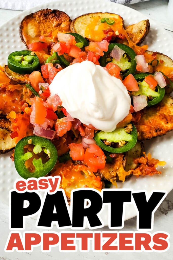 Party Food Appetizers-Cheesy Baked Irish Nachos