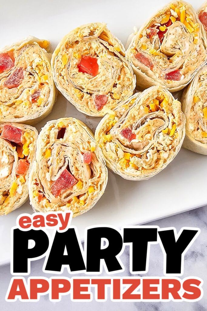 Party Food Appetizers-Chicken Taco Pinwheels