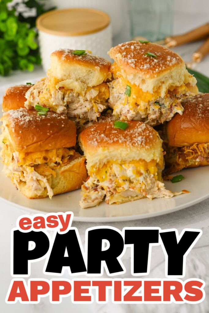 Party Food Appetizers-Crack Chicken Sliders