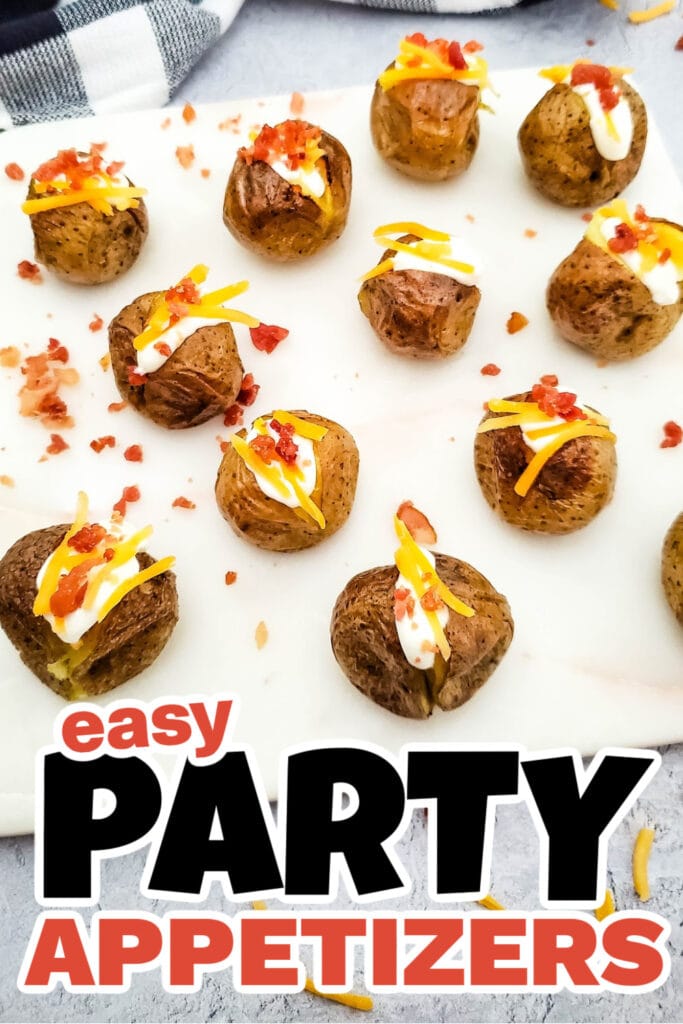 Party Food Appetizers-Loaded Mini Baked Potato Bites