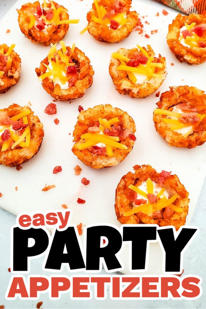 Party Food Appetizers-Loaded Tater Cups