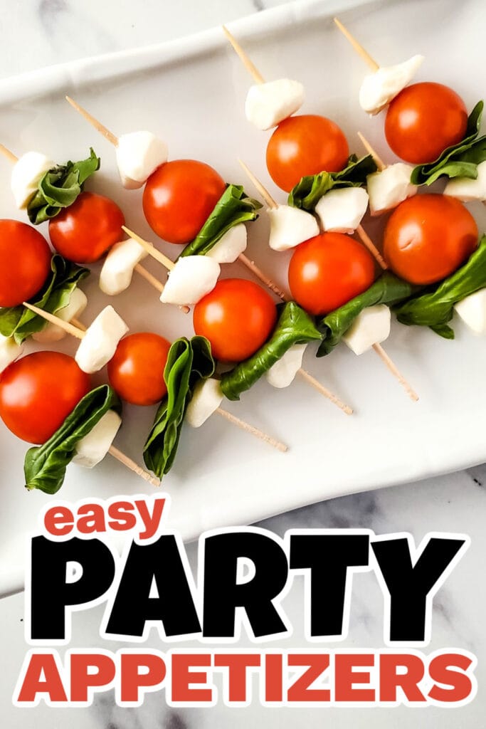 Party Food Appetizers-Luxurious Caprese Skewers