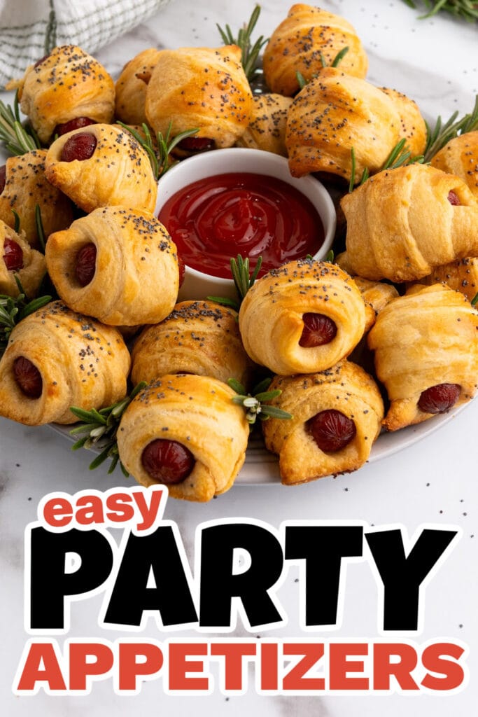 Party Food Appetizers-Mini Piggies in a Blanket