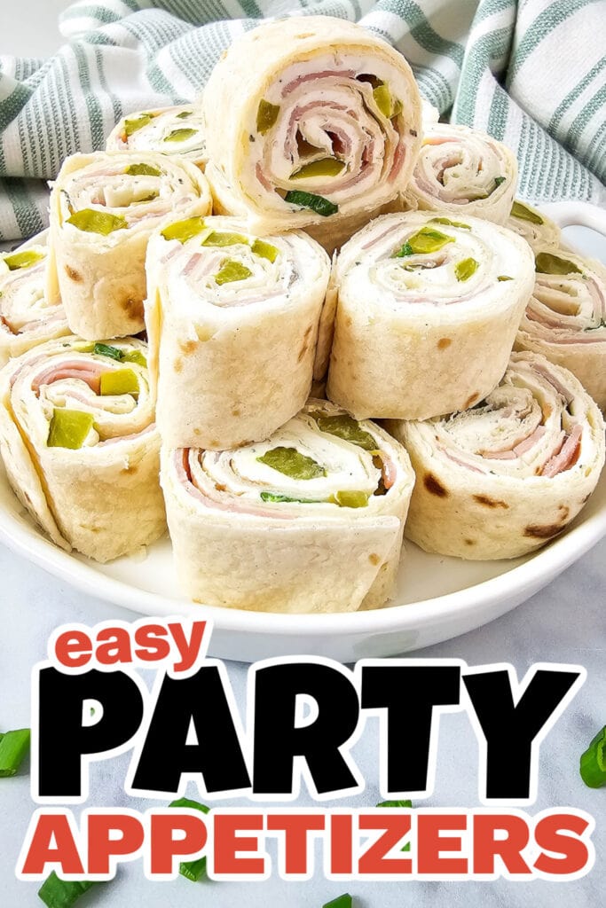 Party Food Appetizers-Pickle Dip Pinwheels