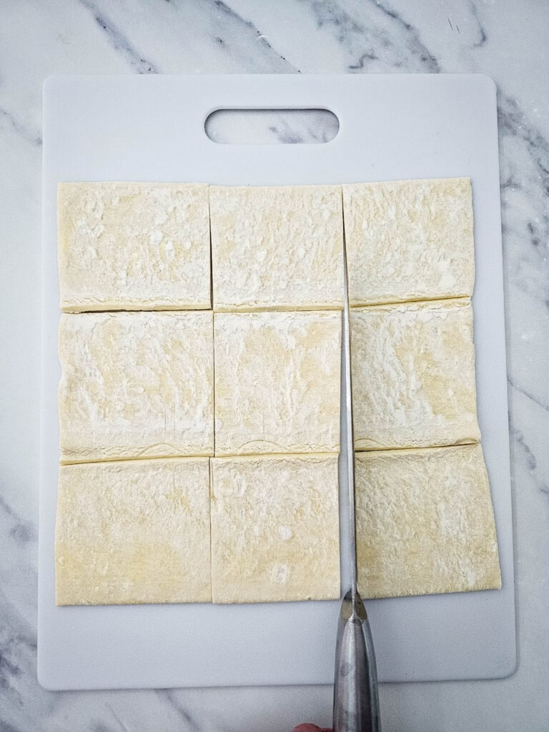 Mushroom Puff Pastry Bites Process Photo