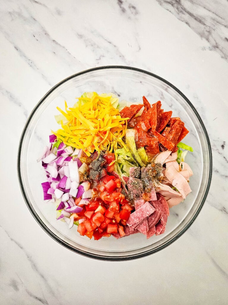 Chopped Italian Sub Salad Process Photo