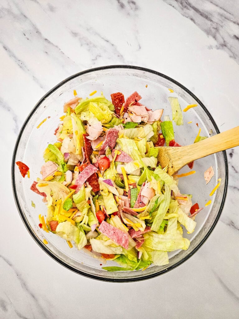 Chopped Italian Sub Salad Process Photo